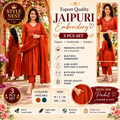 Jaipuri Embroidery 3 Pcs Set – Export Quality